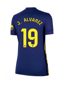 Billige Atletico Madrid Julian Alvarez #19 Bortedrakt Dame 2025-26 Kortermet
